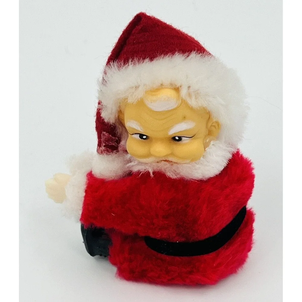 Vintage Santa Claus Hugger Clip-on Grabber Pencil Pen Holder Figure Ornament